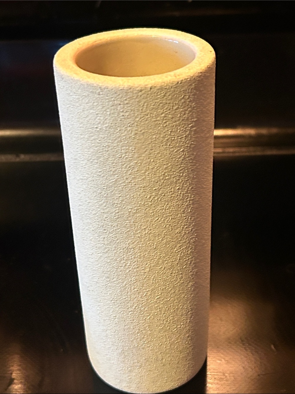 Party Lite Lavender Taper Candle in Cream Ceramic Holder 6.5” Tall - Picture 5 of 7